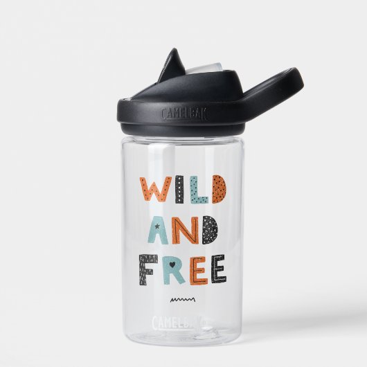 Wild und frei | Doodle Letters Trinkflasche (Links)