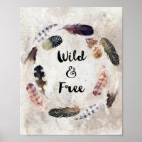 Wild und frei drucken Boho Decor Dorm Wild print