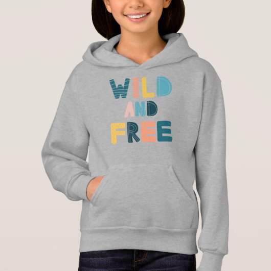 Wild und frei hoodie (Vorderseite)
