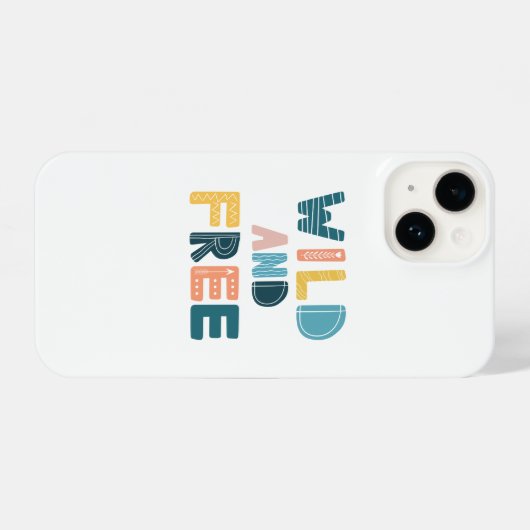 Wild und frei iPhone hülle (Rückseite (Horizontal))