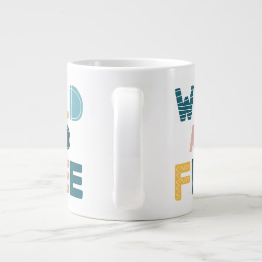 Wild und frei Jumbo-Tasse (Rückseite)