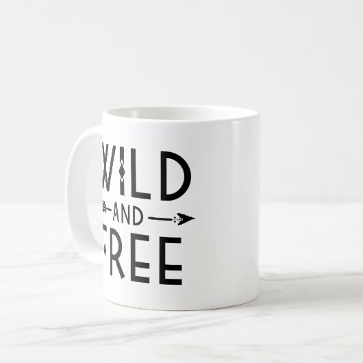 Wild und frei kaffeetasse (Vorderseite Links)