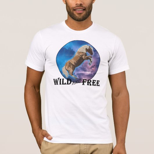 Wild und frei - Mustang T-Shirt (Vorderseite)