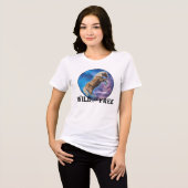 Wild und frei - Mustang Tri-Blend Shirt (Vorderseite voll)