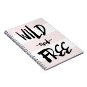 Wild und frei | Pinselkalligraphie Pinselstriche Notizblock (Rechte Seite)