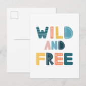 Wild und frei postkarte (Vorne/Hinten)