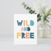 Wild und frei postkarte (Stehend Vorderseite)