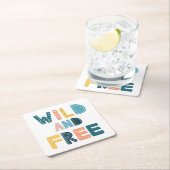 Wild und frei rechteckiger pappuntersetzer (Vor Ort)