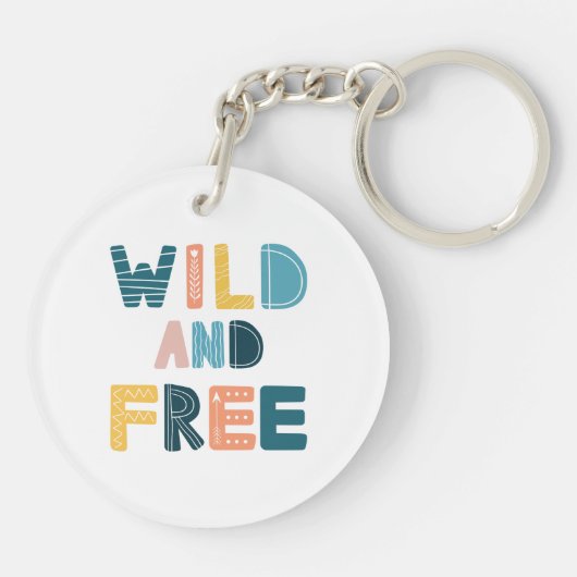 Wild und frei schlüsselanhänger (Rückseite)