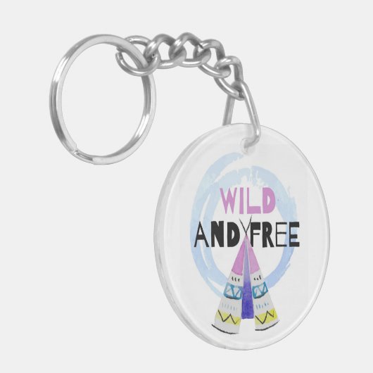 Wild und frei schlüsselanhänger (Vorderseite links)