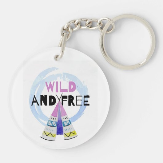 Wild und frei schlüsselanhänger (Rückseite)