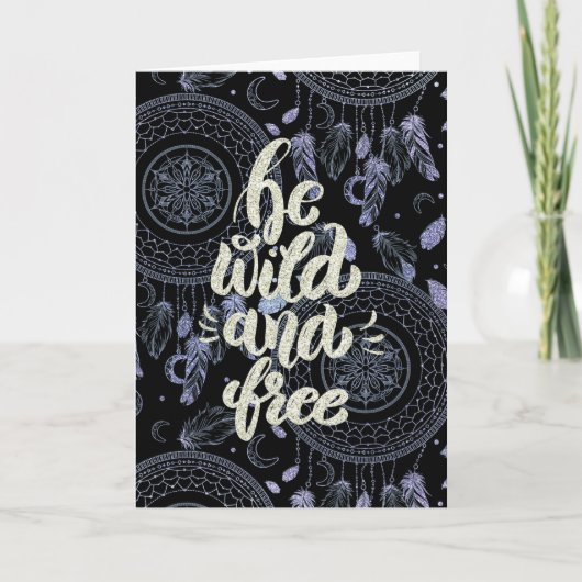 Wild und frei sein karte (Vorderseite)