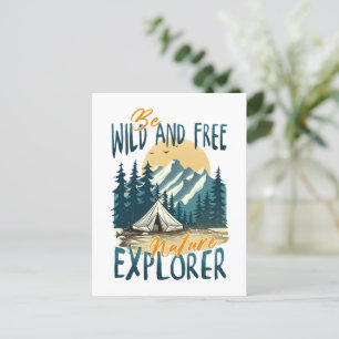 Wild und frei sein - Naturerlebnis Postkarte