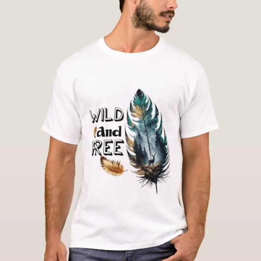 Wild und frei T-Shirt (Vorderseite)