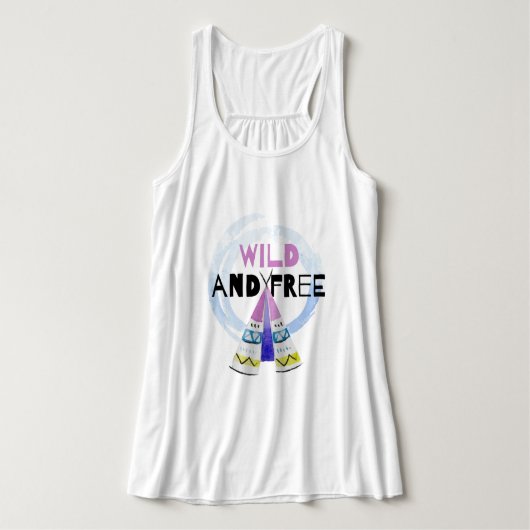 Wild und frei tank top (Design Vorderseite)