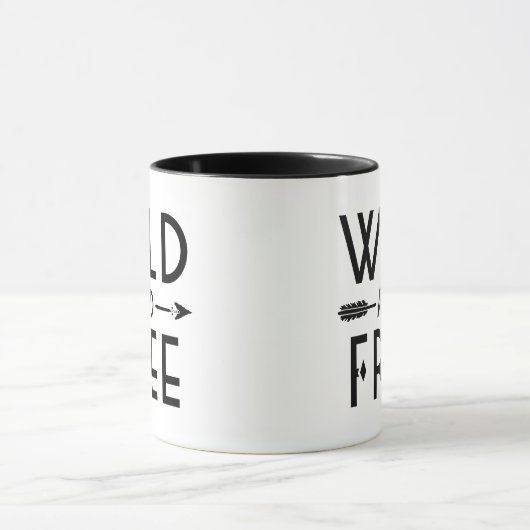 Wild und frei tasse (Zentrum)