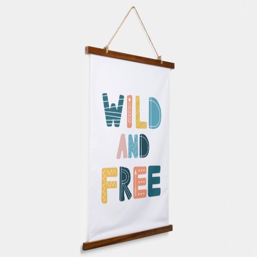 Wild und frei wandteppich mit holzrahmen (Gewinkelt)