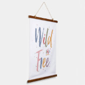 Wild und frei wandteppich mit holzrahmen (Gewinkelt)