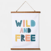 Wild und frei wandteppich mit holzrahmen (Vorderseite)