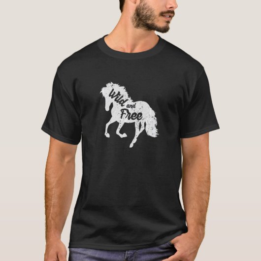 Wild und freies Pferd T-Shirt (Vorderseite)