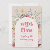 Wild und fünf Wildblumen Einladung (Vorderseite)