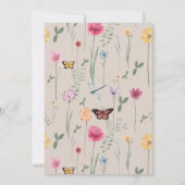 Wild und fünf Wildblumen Einladung (Rückseite)