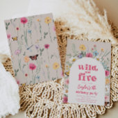 Wild und fünf Wildblumen Einladung