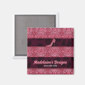 Wild und Girly Pink Cheetah Print Magnet (Vorderseite/Rückseite)
