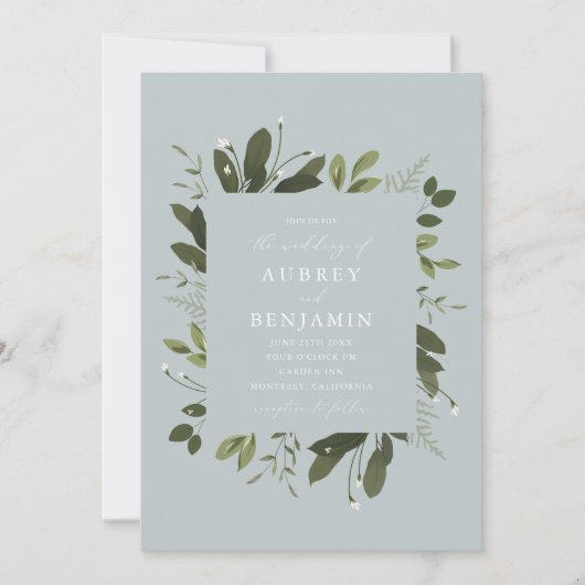 Wild und grün einladung (Vorderseite)