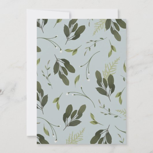 Wild und grün einladung (Rückseite)