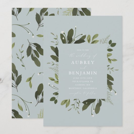 Wild und grün einladung (Vorne/Hinten)