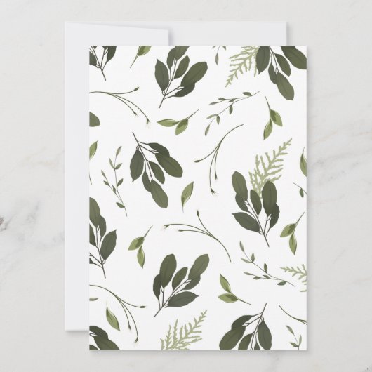 Wild und grün einladung (Rückseite)