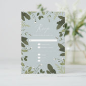 Wild und grün RSVP karte (Stehend Vorderseite)