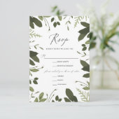 Wild und grün RSVP karte (Stehend Vorderseite)