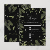 Wild und grün RSVP karte (Vorne/Hinten)