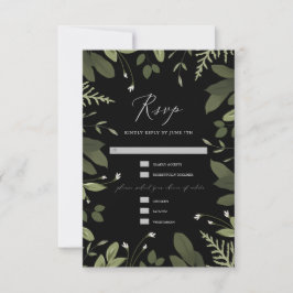 Wild und grün RSVP karte