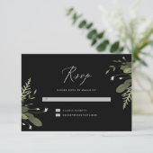 Wild und grün RSVP karte (Stehend Vorderseite)