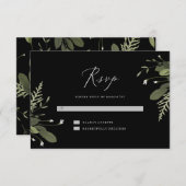 Wild und grün RSVP karte (Vorne/Hinten)
