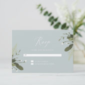 Wild und grün RSVP karte (Stehend Vorderseite)