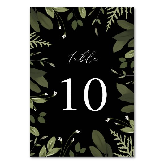 Wild und grün tischnummer (Rückseite)