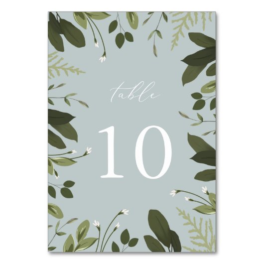 Wild und grün tischnummer (Vorderseite)