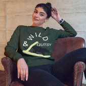 Wild und Gutsy Bold Cat Modernes Design Personalis Sweatshirt