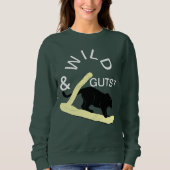 Wild und Gutsy Bold Cat Modernes Design Personalis Sweatshirt (Vorderseite)