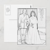 Wild und Kate Hochzeit Postkarte (Vorne/Hinten)