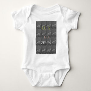 Wild und kostenlos Let's Go!: Eine Zebras Reise Baby Strampler
