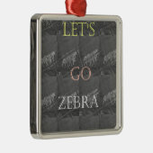 Wild und kostenlos Let's Go!: Eine Zebras Reise Silbernes Ornament (Rechts)