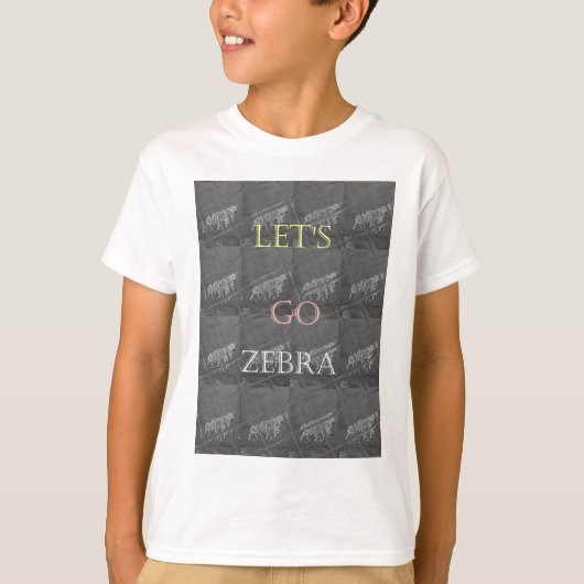 Wild und kostenlos Let's Go!: Eine Zebras Reise T-Shirt (Vorderseite)