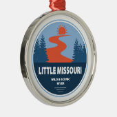 Wild und Landschaftlicher Fluss Arkansas in Little Ornament Aus Metall (Rechts)