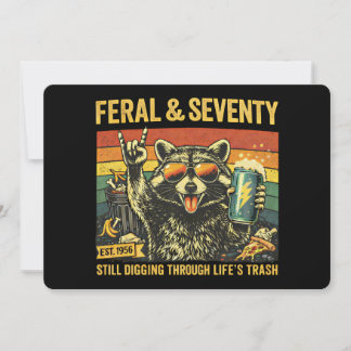 Wild und Siebzig 70. Geburtstag Sarkastisch Siebzi Einladung