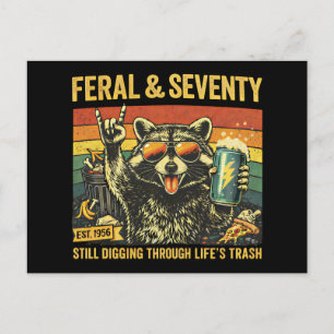 Wild und Siebzig 70. Geburtstag Sarkastisch Siebzi Postkarte